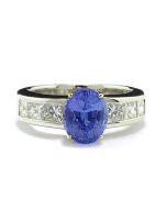 Ring Platin blauer Stein Edelsteingutachen was ist ein Saphir wert