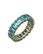 Ring blaue Farbsteine Edelstein blauer Topas Damenringe